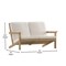 Flash Furniture Natural Cedar Poly Resin Loveseat-Cream Cushions JJ-C14022-BR-GG - alternate 6